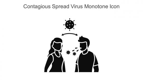 Contagious Spread Virus Monotone Icon In Powerpoint Pptx Png And Editable Eps Format