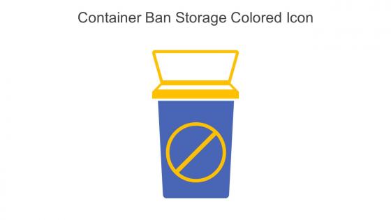 Container Ban Storage Colored Icon In Powerpoint Pptx Png And Editable Eps Format