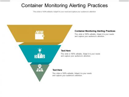 Container monitoring alerting practices ppt powerpoint presentation infographics cpb
