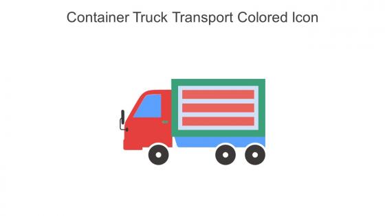 Container Truck Transport Colored Icon In Powerpoint Pptx Png And Editable Eps Format