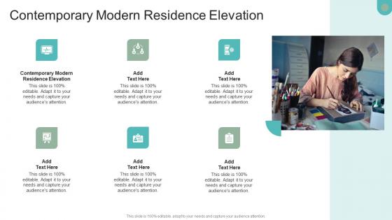 Contemporary Modern Residence Elevation In Powerpoint And Google Slides Cpb