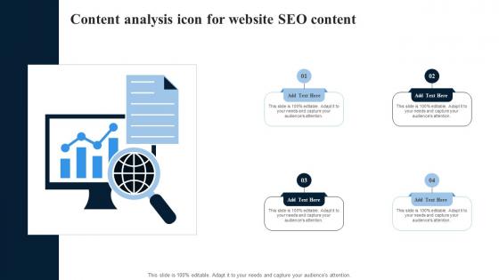 Content Analysis Icon For Website SEO Content