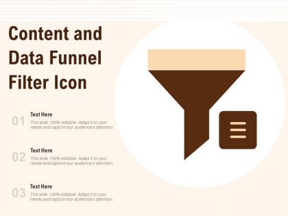 Content and data funnel filter icon