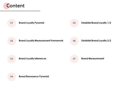 Content brand loyalty measurement framework d139 ppt powerpoint presentation gallery influencers