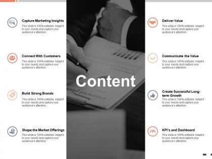 Content build strong brands k36 ppt powerpoint presentation infographics