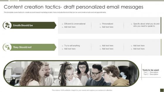 Content Creation Tactics Draft Personalized Email Messages B2B Digital Marketing Playbook