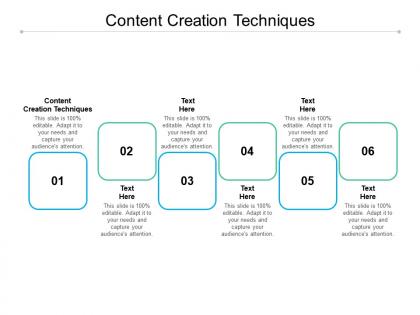 Content creation techniques ppt infographic template design inspiration cpb