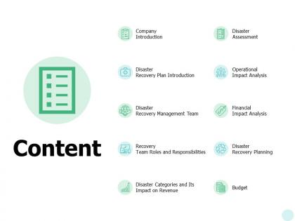 Content disaster assessment a627 ppt powerpoint presentation infographics mockup
