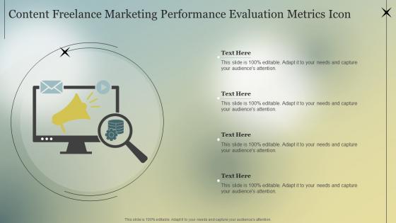 Content Freelance Marketing Performance Evaluation Metrics Icon