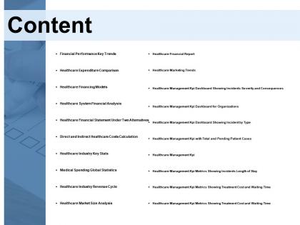 Content healthcare system financial analysis ppt powerpoint presentation template show