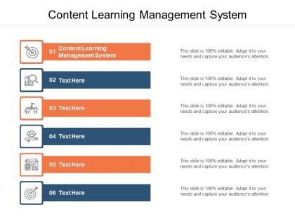 Content learning management system ppt powerpoint presentation gallery cpb
