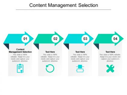 Content management selection ppt powerpoint presentation show templates cpb
