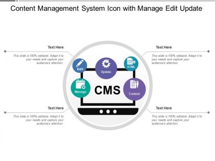Content management system icon with manage edit update