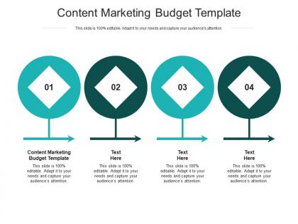 Content marketing budget template ppt powerpoint presentation styles show cpb
