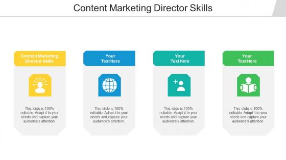 Content marketing director skills ppt powerpoint presentation topics cpb