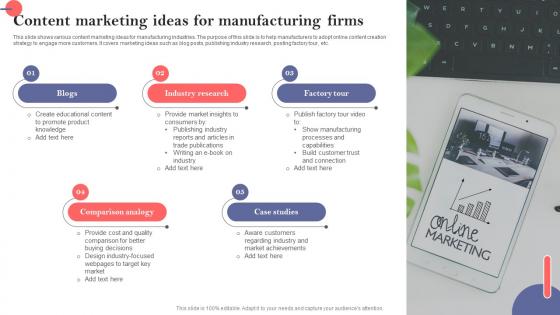 Content Marketing Ideas For Manufacturing Firms