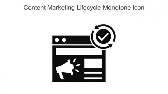 Content Marketing Lifecycle Monotone Icon In Powerpoint Pptx Png And Editable Eps Format