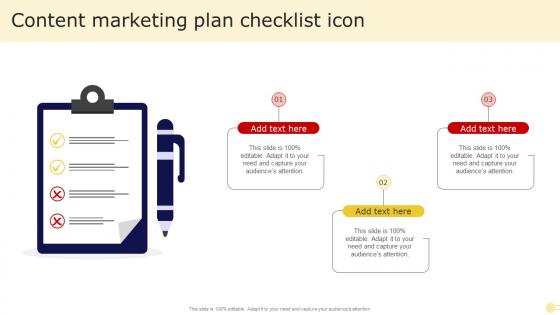 Content Marketing Plan Checklist Icon
