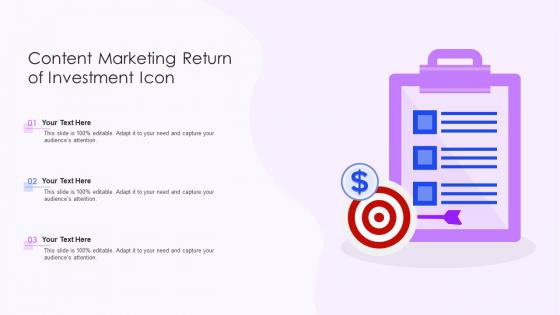 Content Marketing Return Of Investment Icon