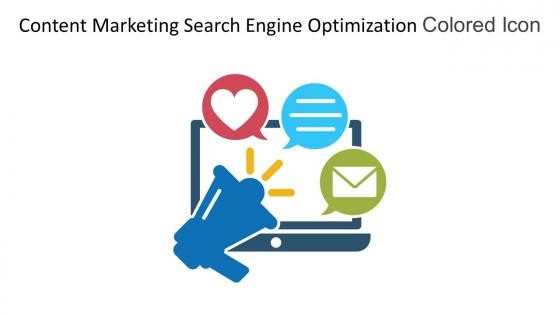 Content Marketing Search Engine Optimization Colored Icon In Powerpoint Pptx Png And Editable Eps Format