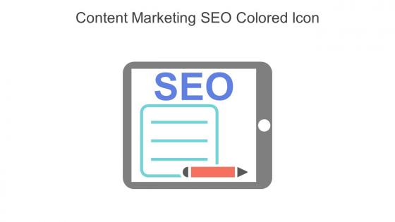 Content Marketing SEO Colored Icon In Powerpoint Pptx Png And Editable Eps Format