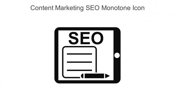 Content Marketing SEO Monotone Icon In Powerpoint Pptx Png And Editable Eps Format