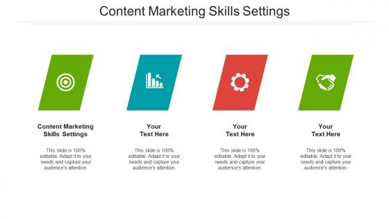 Content marketing skills settings ppt powerpoint presentation file portfolio cpb