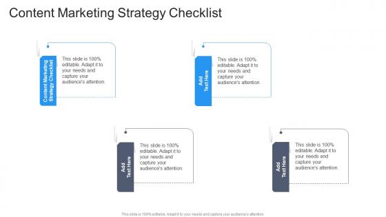 Content Marketing Strategy Checklist In Powerpoint And Google Slides Cpb