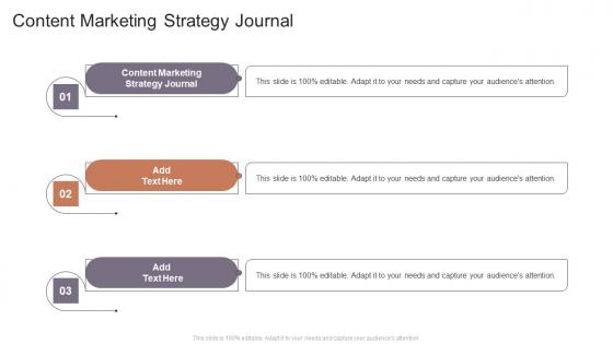 Content Marketing Strategy Journal In Powerpoint And Google Slides Cpb