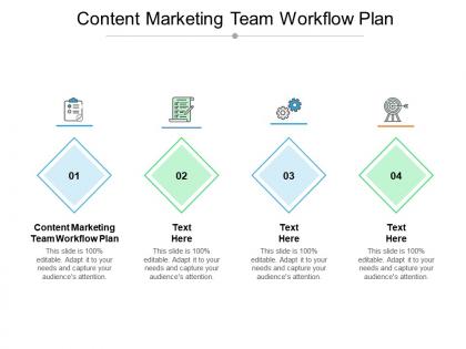 Content marketing team workflow plan ppt powerpoint presentation summary display cpb