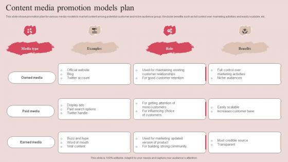 Content Media Promotion Models Plan