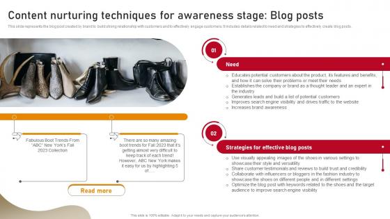 Content Nurturing Techniques For Awareness Stage Blog Posts Content Nurturing Strategies MKT SS