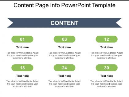 Content page info powerpoint template