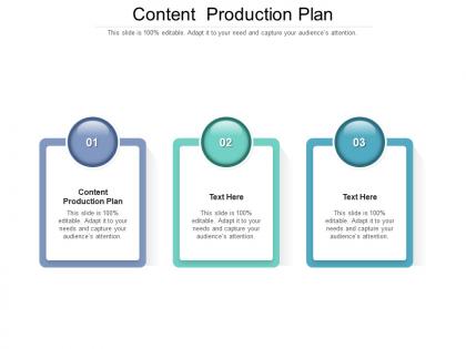 Content production plan ppt powerpoint presentation infographics graphics example cpb