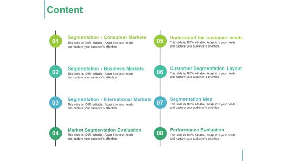 Content segmentation targeting and positioning