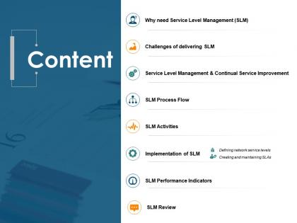 Content service level management ppt powerpoint presentation portfolio files