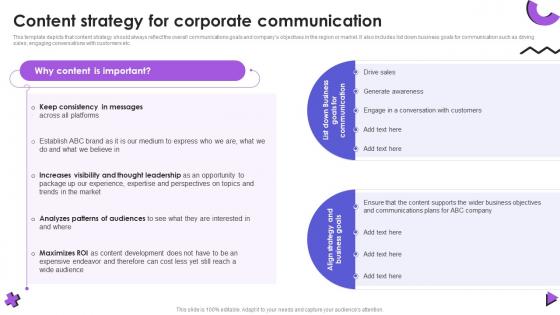 Content Strategy For Corporate Communication Event Communication