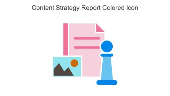 Content Strategy Report Colored Icon In Powerpoint Pptx Png And Editable Eps Format