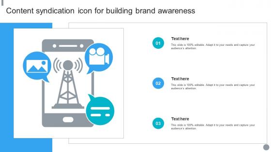 Content Syndication Icon For Building Brand Awareness