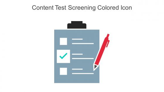 Content Test Screening Colored Icon In Powerpoint Pptx Png And Editable Eps Format