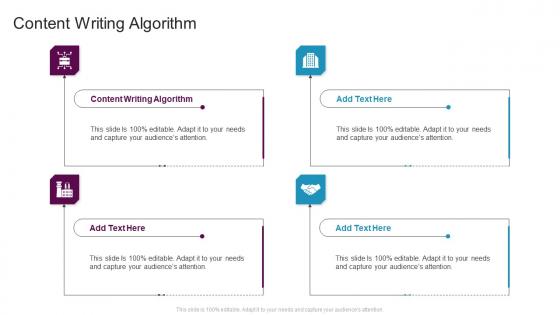 Content Writing Algorithm Advice Writers Job In Powerpoint And Google Slides Cpb