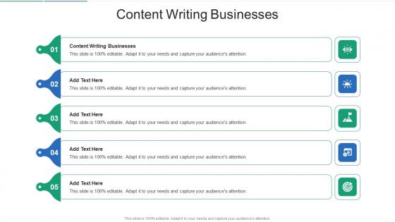 Content Writing Businesses In Powerpoint And Google Slides Cpb