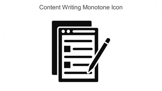 Content Writing Monotone Icon In Powerpoint Pptx Png And Editable Eps Format