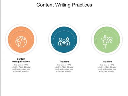 Content writing practices ppt powerpoint presentation icon design ideas cpb