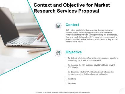 Context and objective for market research services proposal ppt powerpoint presentation layouts
