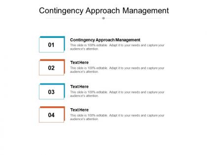 Contingency approach management ppt powerpoint presentation model picture cpb