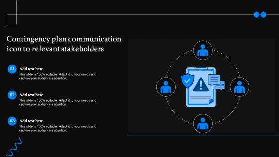Contingency Plan Communication Icon To Relevant Stakeholders