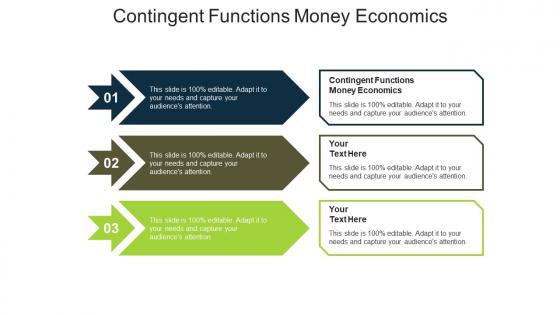 Contingent functions money economics ppt powerpoint presentation templates cpb