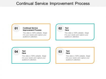 Continual service improvement process ppt powerpoint presentation outline background cpb