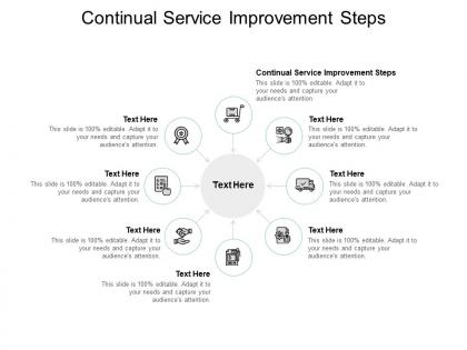 Continual service improvement steps ppt powerpoint presentation file cpb